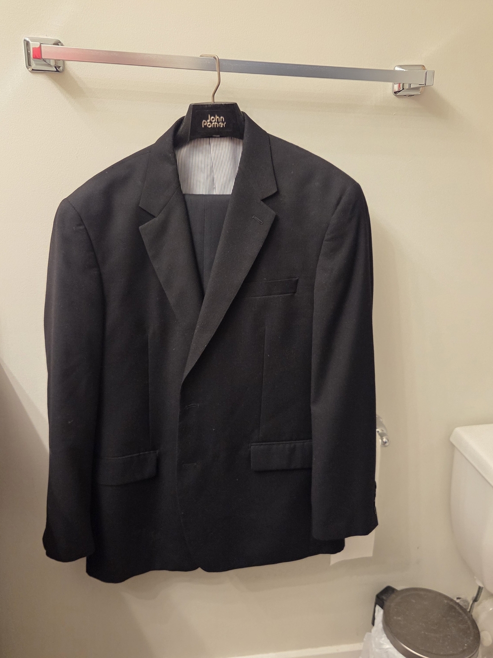 Black Men's Single-Breasted Blazer